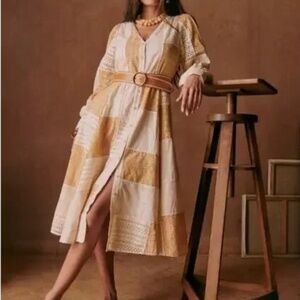 Sezane Matissa Dress Beige - Size 34